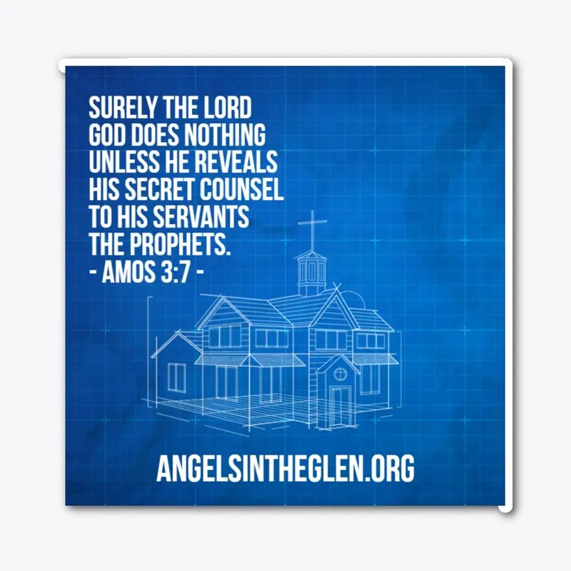 Amos 3:7 Blueprint Sticker